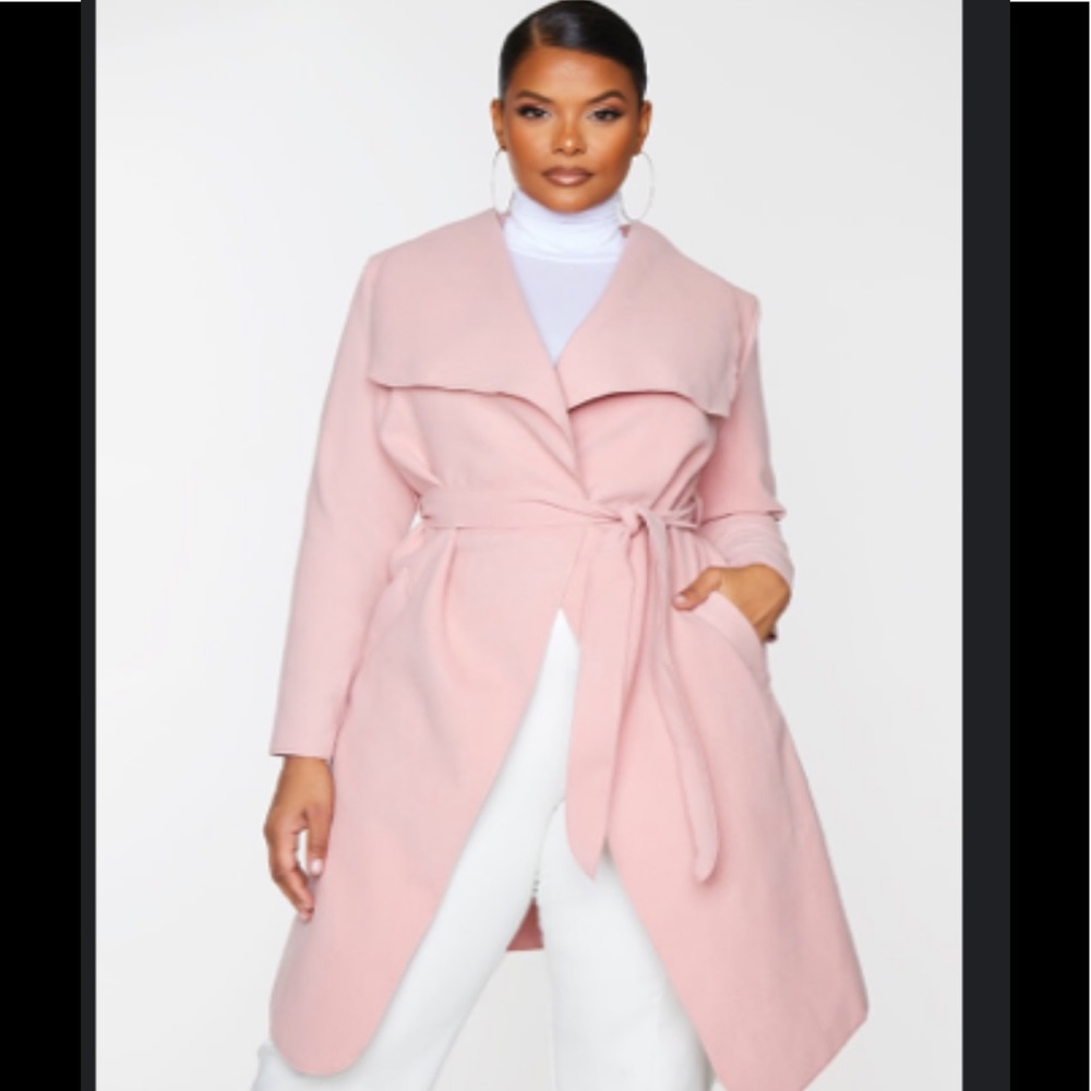 Plus Veronica Dusty Pink Oversized coat Brand New